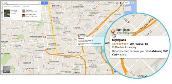 New Google Maps results New Google Maps results