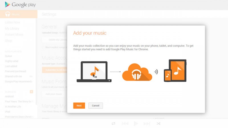 Google Play Music now lets you upload songs in Chrome