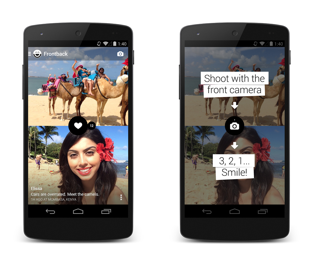 Frontback selfie app arrives on Android - Softonic