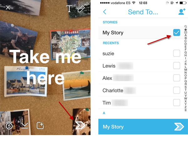 how to add to my story on snapchat