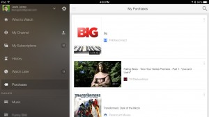 Movies purchased from Google Play now show up in YouTube