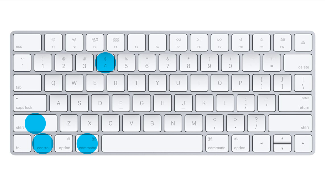 Apple Keyboard - Control - Command - Shift - 4