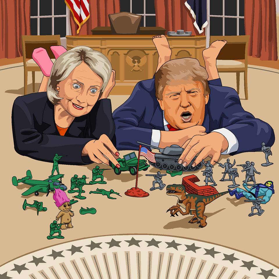 Microsoft Paint is to be Killed off so let’s Celebrate all it’s Glory Trump and Clinton playing on the oval office floor with their army toys in full battle