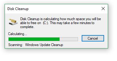 The cleanup program should only take a few minutes.