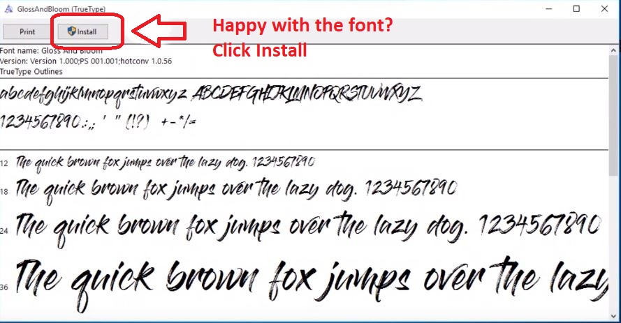 Install your font