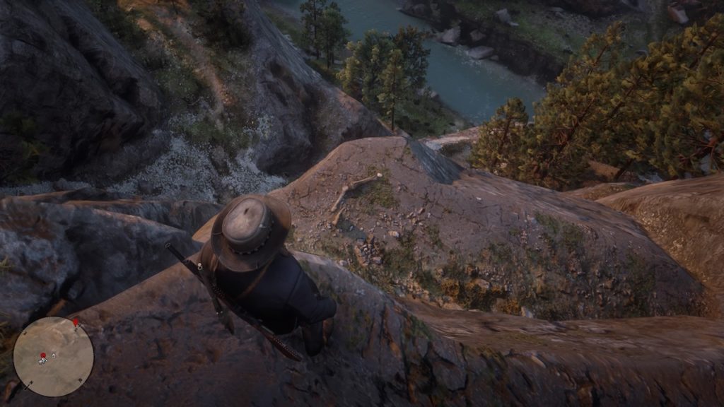 red dead 2 dakota river cliff bone