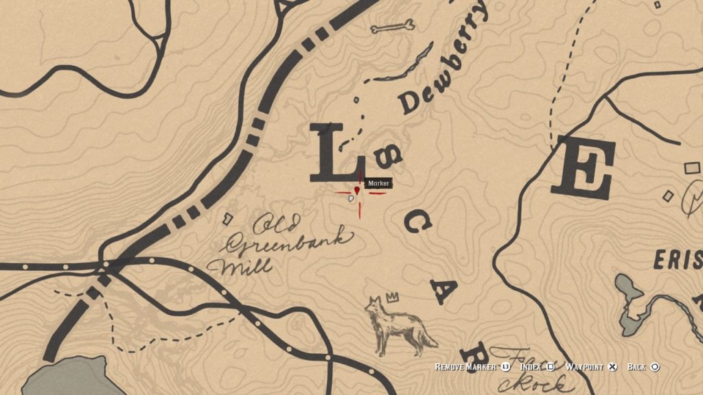 red dead 2 dewberry creek south map