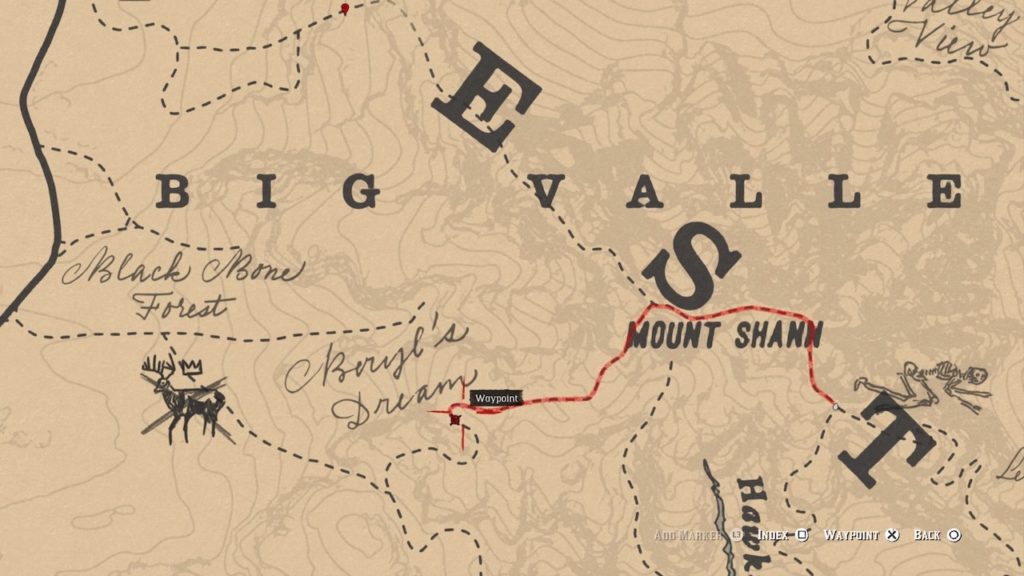 red dead 2 mount shann slopes bone map