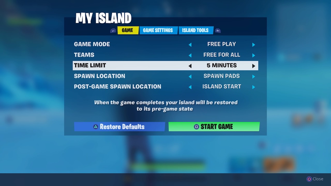 Fortnite Menu Page