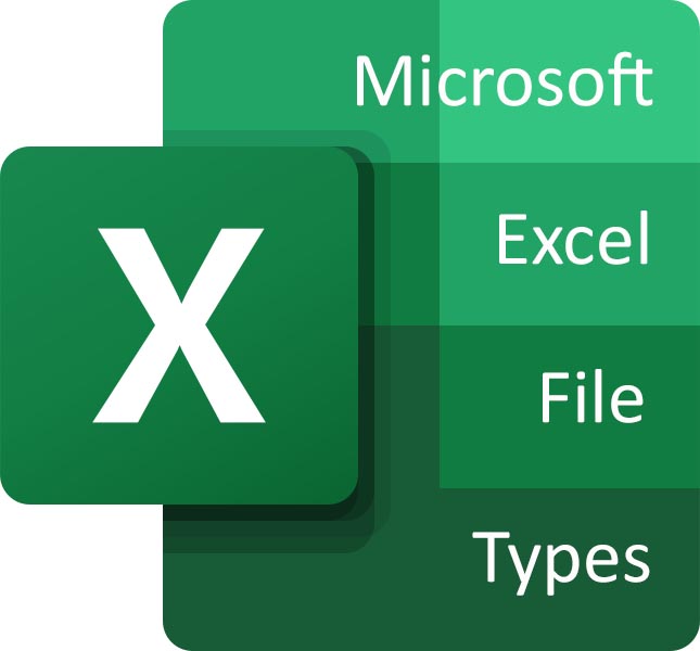 All file extensions for Microsoft Excel 