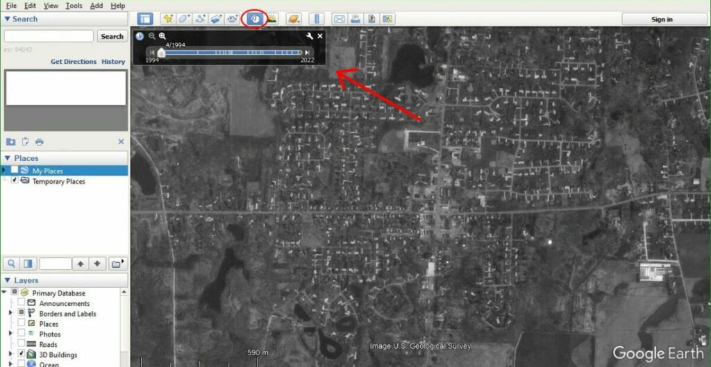 Google Earth’s Time Travel tool
