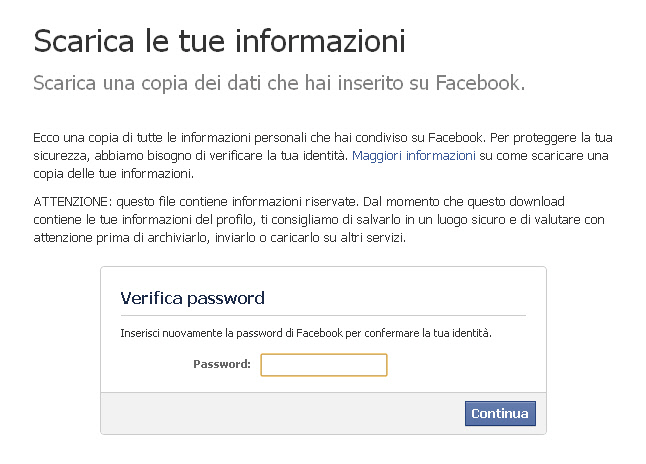 Verifica Facebook