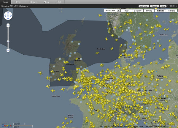 La nube vulcanica sull'europa