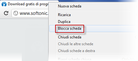 Bloccare schede su chrome