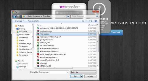 COME SI INVIA CON WETRANSFER visual data 2