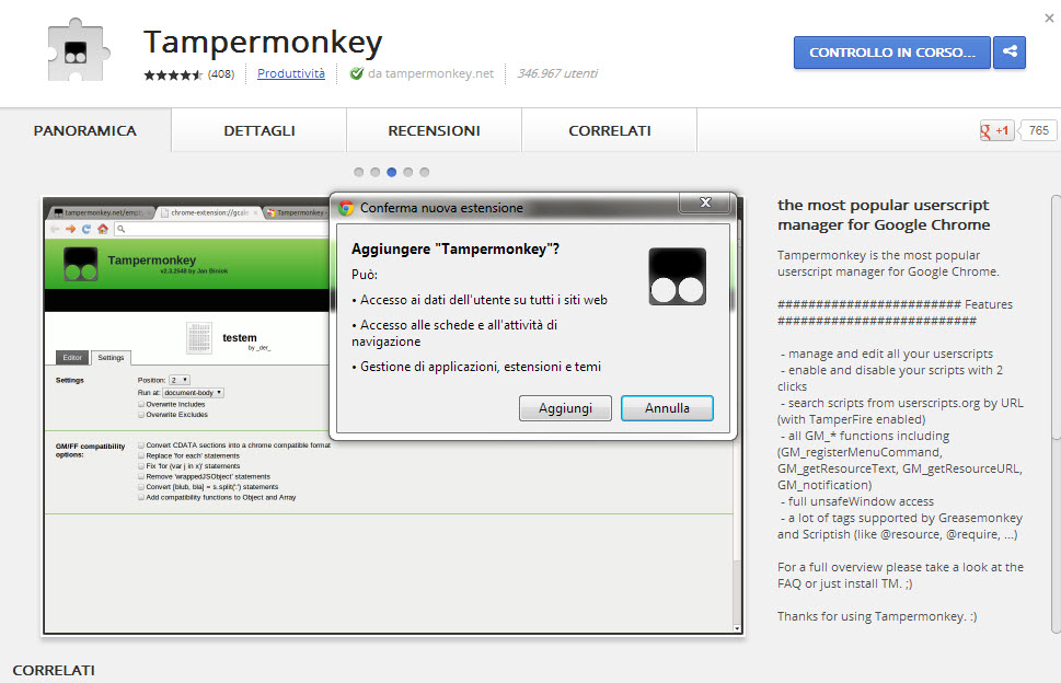 SCARICA CON TAMPERMONKEY