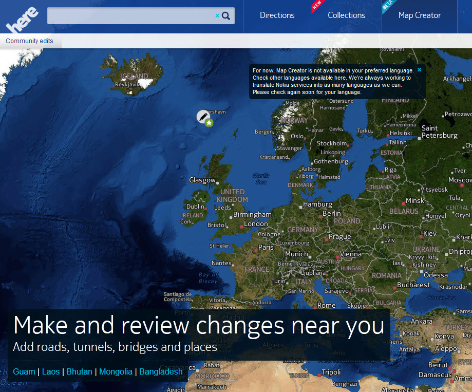 Map Creator here nokia