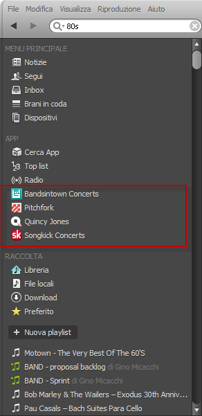 Elenco app installate Elenco app installate