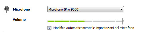 Impostazioni microfono test Impostazioni microfono test