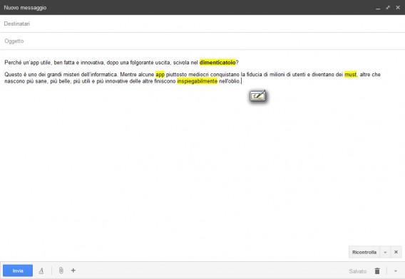 Controllo ortografico Controllo ortografico