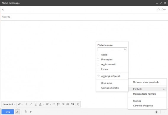 Sottomenu Etichetta Sottomenu Etichetta