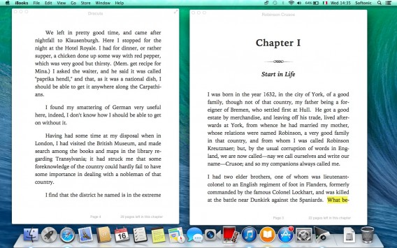 iBooks - 2 libri aperti contemporaneamente