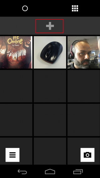 Adicione fotos tiradas em outros aplicativos