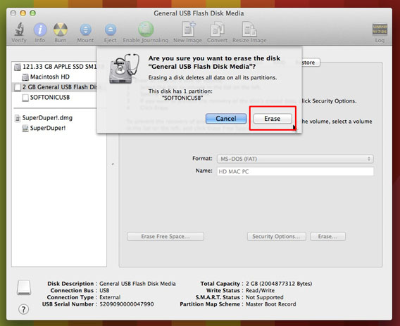 erase external disk mac