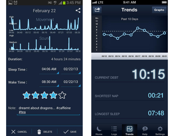 SleepBot - Sleep Cycle Alarm screenshot combo