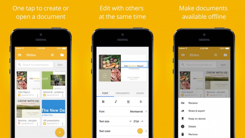 Google Docs per iPhone e iPad: ora con supporto nativo ai file Office