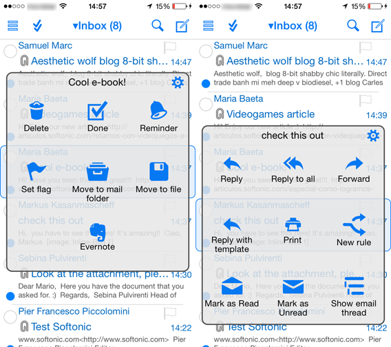 AltaMail - Swipe left e right AltaMail - Swipe left e right