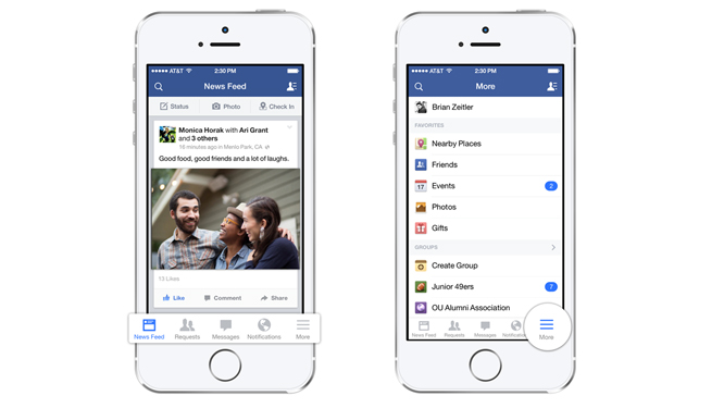 Facebook toont nieuw desi…