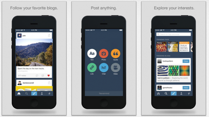 Tumblr toont vernieuwd design voor iOS
