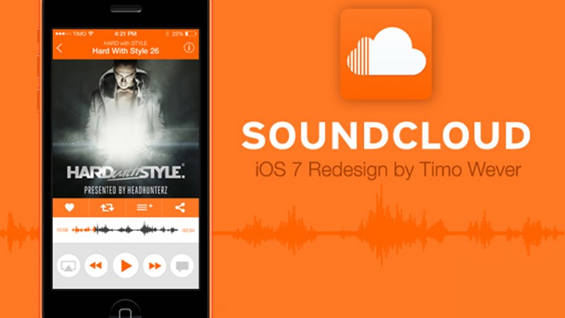 Nederlandse designer ontwerpt concept van SoundCloud voor iOS 7