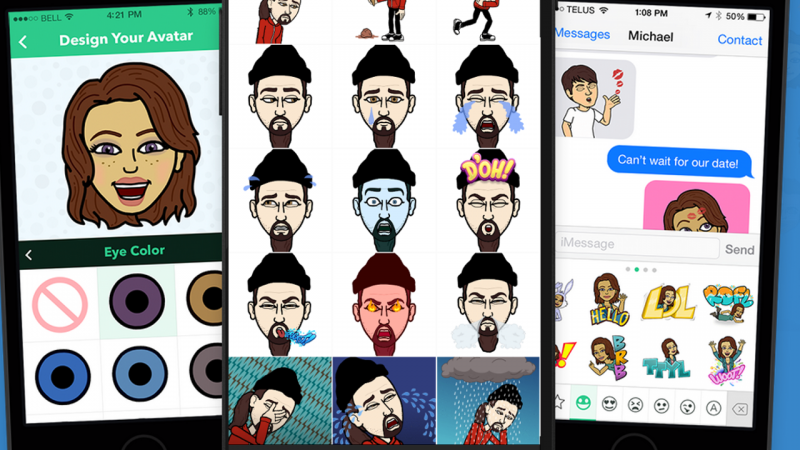 Bitstripsのスタンプ版アプリBitmoji登場　自分が主人公のオリジナルイラストでチャット