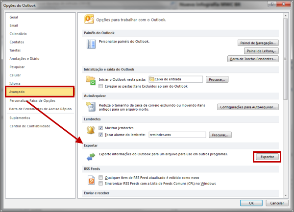 Exportar contatos do Outlook para o Gmail 2
