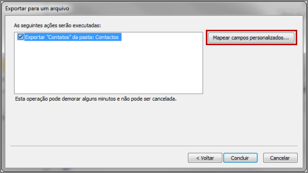 Exportar contatos do Outlook para o Gmail 7