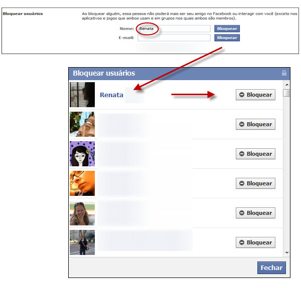 Facebook - bloquear amigo