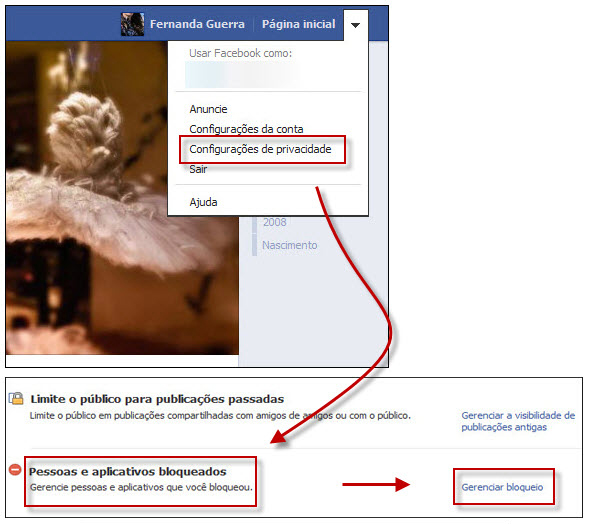 Facebook - bloquear amigo