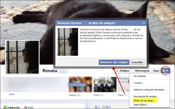 Facebook - como excluir um amigo