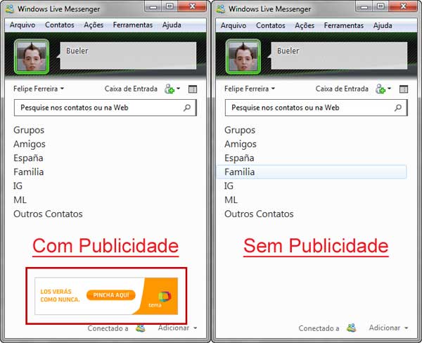 MSN sem publicidade