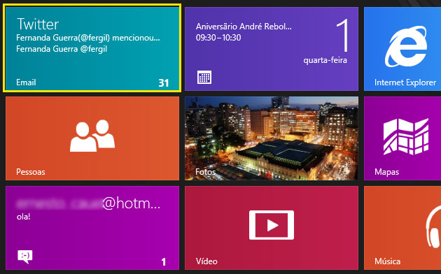 Email no Windows 8