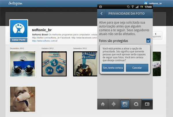 Privacidade no Instagram