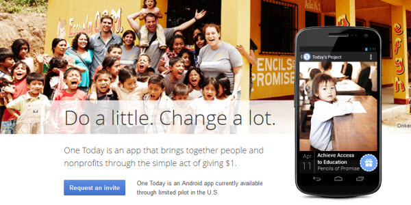 One Today: novo aplicativo do Google para ajudar projetos sem fins ...