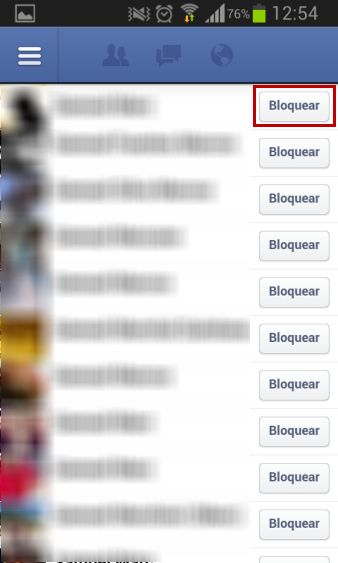 Bloquear pessoas no Facebook para celular