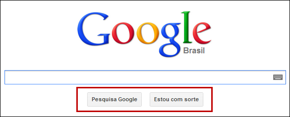 Estou com sorte no Google