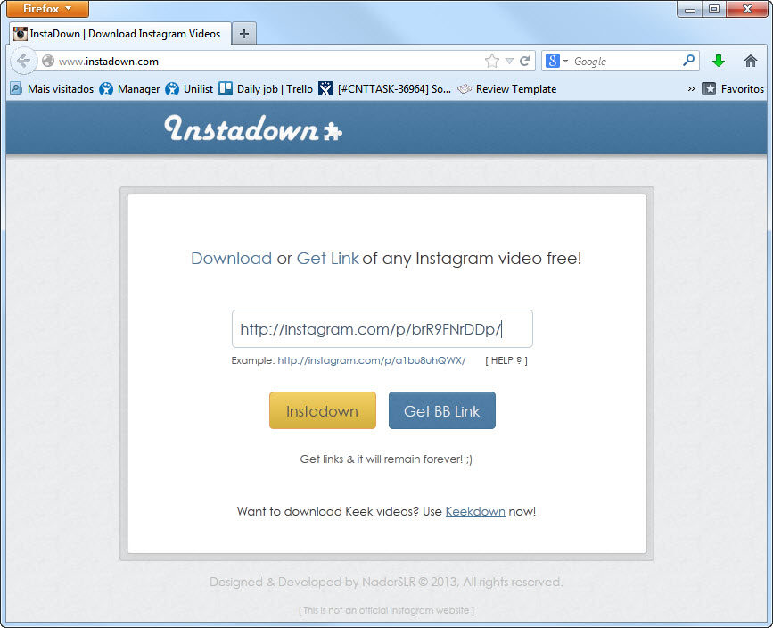 Como baixar vídeos do Instagram