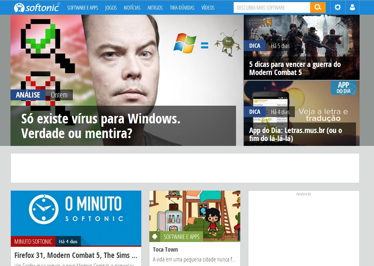 imagem do artigo: Softonic de cara nova! Pa…