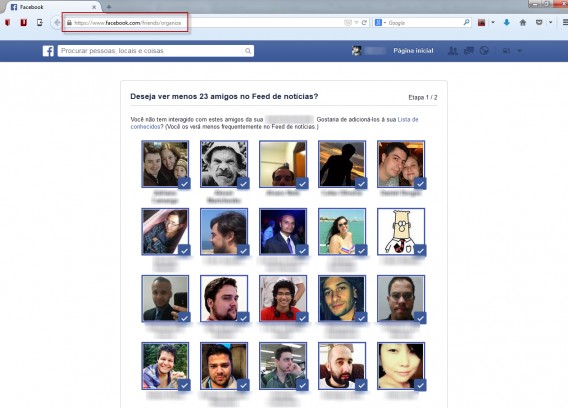 Envie amigos com pouca interação para outra listagem Envie amigos com pouca interação para outra listagem