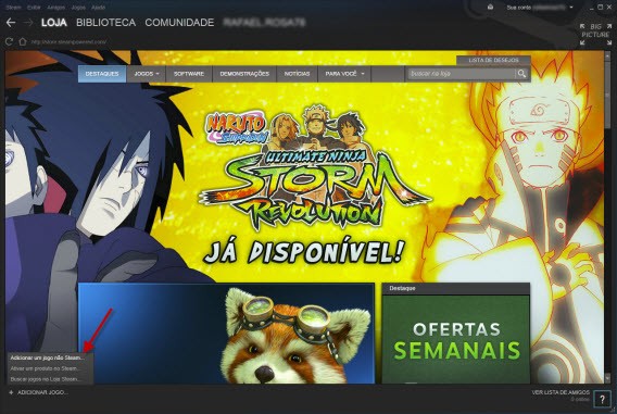 Ativar um jogo não Steam